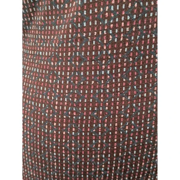 Carve Designs Maroon Colorful Geometric Cowl Neck Long Sleeve Dress sz XS - Picture 8 of 13